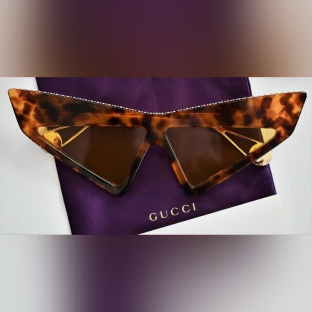 Authentic Gucci Hollywood Forever Tortoiseshell Cat Eye Sunglasses